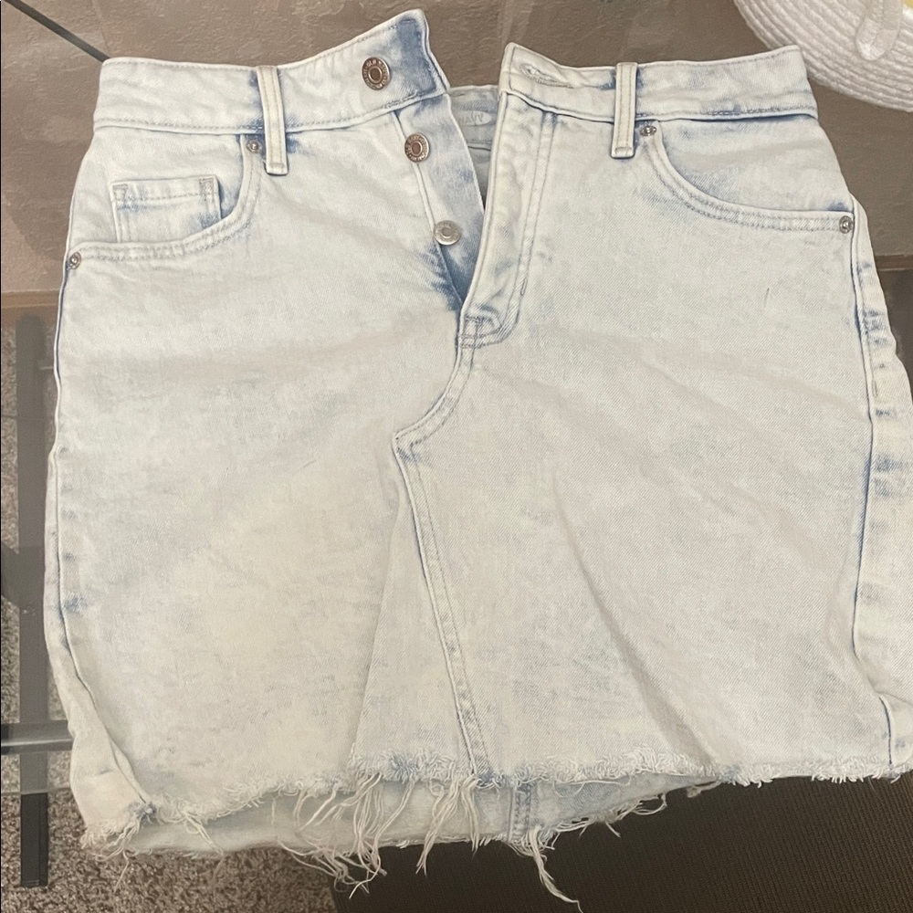Old Navy Light Wash Denim Mini Skirt
